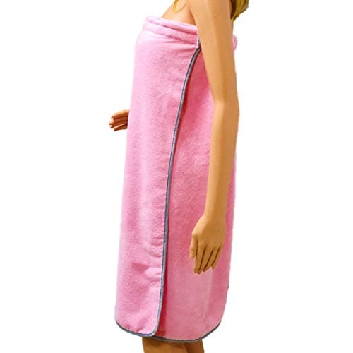 Polyte - Paréo de Bain pour Femme et Serviette de Cheveux - Microfibres/sèche Rapidement - Rose - Taille Unique