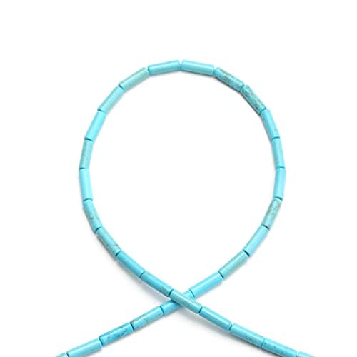 Perles de Tube en Pierre naturelle cylindre 4x13mm Turquoise perles d’entretoise perles de pierres précieuses en Quartz pour la fabrication de bijoux bricolage Bracelet colliers