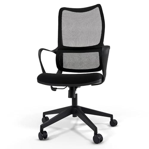 OfficeNest Tout Nouveau modèle Chaise de Bureau Caity Ergonomique,Pivotante,Réglable en Hauteur jusqu'à150 kg,Convient pour Bureau/Bureau à Domicile -Design Moderne et Confort Longue Durée Noir Onyx