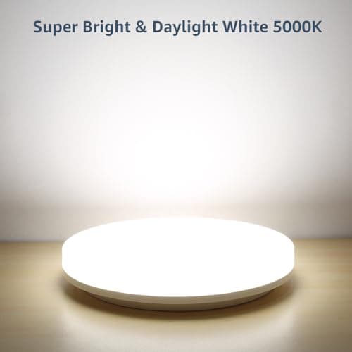 Lepro Plafonnier LED 15W, Luminaire Plafonnier Étanche IP54 Blanc Froid 5000K 1500LM, Angle de Faisceau 120 °, Plafonnier LED Idéal pour Salle de Bain, Balcon, Couloir, Cuisine, Salon(Φ22)