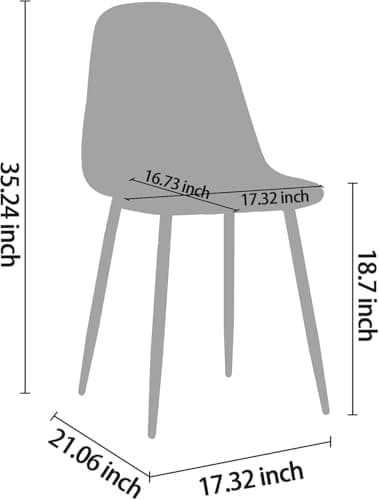 CangLong Lot rétro rembourrées pour la Cuisine et la Salle à Manger, chaises scandinaves en Similicuir avec Pieds en métal, Marron, PU, Mousse, Ensemble de 2