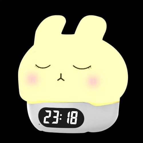 Réveil Lapin,Réveil Lapin,Lapin en Silicone Pat Light | Lumière de Pat en Silicone en Forme de Lapin, réveil numérique en Forme de Lapin, Lampe de réveil Amusante pour Chambre à Coucher et Salon d'