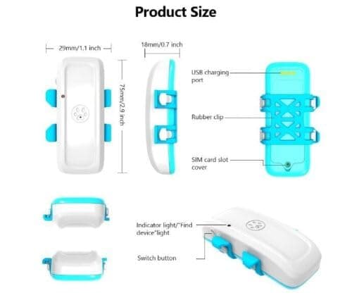Collier GPS pour Chien sans Abonnement,Traceur GPS Chien avec Clôture de Sécurité Suivi en Temps réel de Compagnie étanche Alarme Sonore et Lumineuse TK911Pro