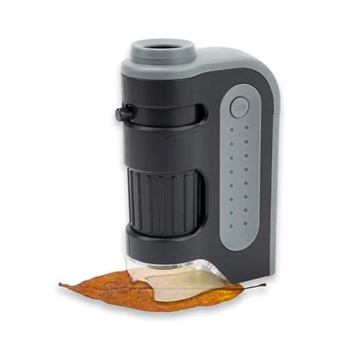 Carson MicroBrite Plus 60-120x microscope de poche éclairé par LED pour enfants, microscope portable, mini microscope pour étudiants en laboratoire scientifique, microscope éducatif pour STEM (MM-300)