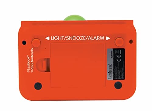 Lexibook - Réveil Nintendo Super Mario - Effets sonores Super Mario - Horloge Réveil Garçons - avec Snooze- Orange/Vert - RL800NI1, Taille unique
