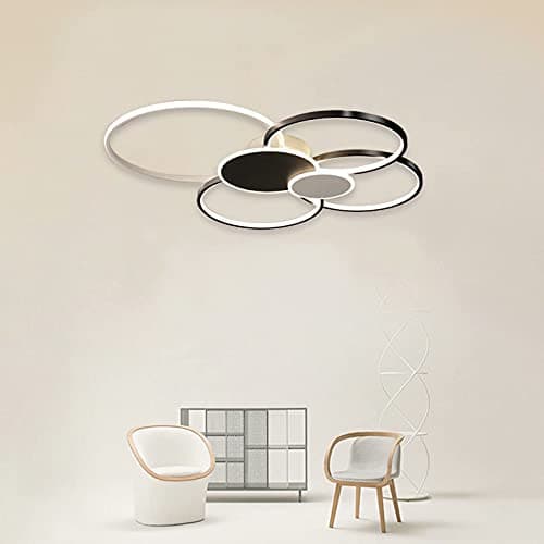 Plafonnier LED à intensité variable 71W avec télécommande, 2700K - 6500K Lampe de forme ronde moderne pour salon, chambre, cuisine