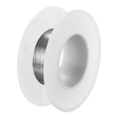 PATIKIL Fil en Acier Inoxydable 304, 100 Mètres, 0,1 mm, 38 Gauge, Fil de Bijoux Souple pour la Fabrication de Bijoux, Bracelets, Perles, Artisanat DIY, Argent