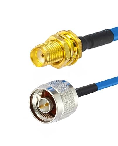 Vecys 2PCS SMA Femelle vers N Type Mâle Câble Coaxial RF N Type RF Coaxial Pigtail Câble 20" /50CM RG402 SMA Mâle 50 Ohm Câble D'extension à Faible Perte