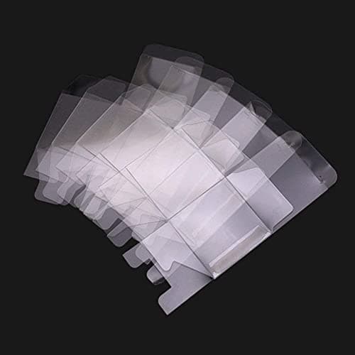 Jisapmzu Lot de 50 boîtes en plastique transparent pour cadeaux, boîtes d'emballage en PVC, emballage cadeau, boîte à chocolats, boîtes cadeaux de mariage, cadeaux