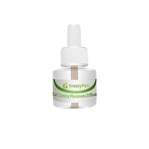 KreezyPets Recharge diffuseur apaisant pour chats lot de 2, phéromones apaisantes aident les chats à se détendre et à soulager l'anxiété, durent 60 jours