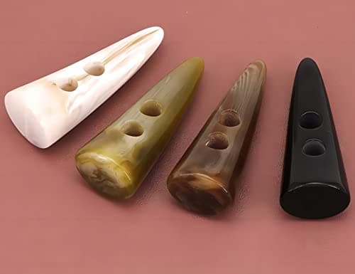 Lot de 30 boutons à bascule imitation dent de corne 6 couleurs compatibles avec manteau, veste, blazer, crème, os 5 cm