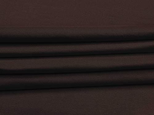 Soimoi Dark Brown 4 Way Extensible Coton Jersey Tissu À Coudre Par La Cour Solide Bricolage Vêtements Fournitures 64 Pouces De Large
