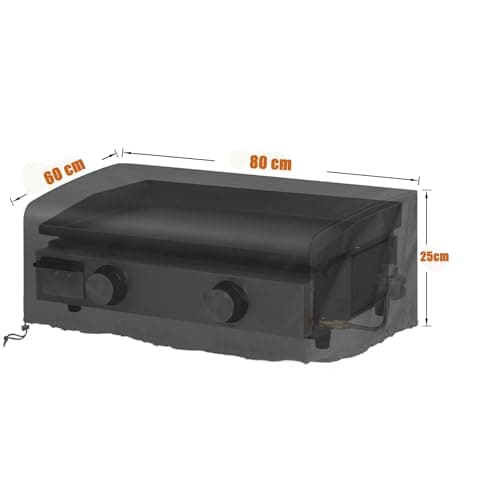 Kovshuiwe 80x60x25cm Housse de protection pour plancha, Oxford 600D,bâche en polyester imperméable avec bande élastique, coupe-vent, résistante aux UV, indéchirable