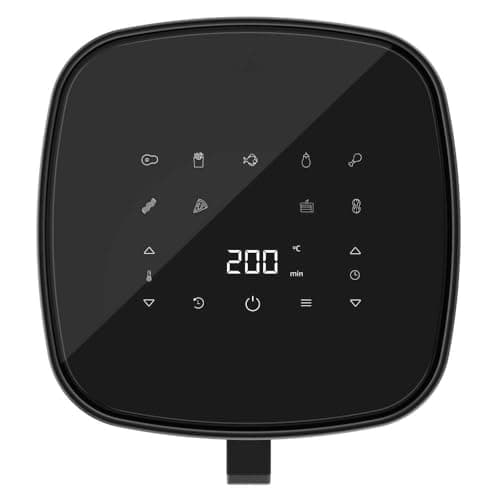 Cecotec Friteuse à Air sans Huile de 5,5 L Cecofry Fantastik Window 5500 Pack Fenêtre. 1500W, Technologie PerfectCook, 9 Modes de Cuisson, Tactile, Réglable 80-200oC, Fenêtre, Cuisson 60 min