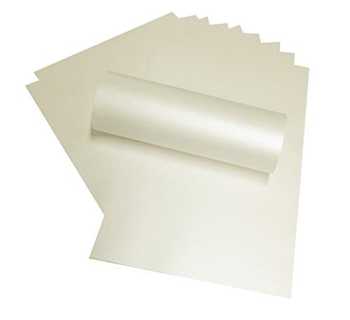 Syntego Papier A4 double face, effet quartz à reflets nacrés scintillants, pour imprimantes à jet d'encre et laser, 120 g/m2, ivoire (Pale Ivory) (50 feuilles)
