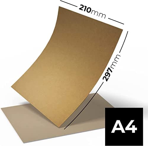 Netuno Papier kraft DIN A4 210 x 297 mm Marron sable Papier bricolage Carton Eco Vintage Idéal pour le scrapbooking, les travaux manuels, les invitations, les mariages, Noël, les anniversaires