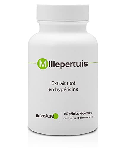 MILLEPERTUIS * 230 mg / 60 gélules * Extrait Titré en Hypéricine * Cerveau, Digestion (troubles gastro-intestinaux), Équilibre émotionnel * Fabriqué en France
