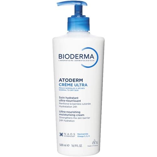BIODERMA Atoderm Crème Ultra - Soin hydratant quotidien pour toute la famille - Renforce la barrière cutanée - Pour peaux sensibles à sèches - Flacon pompe 500 ml