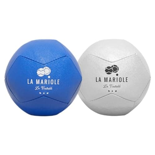 LA MARIOLE - Jeu de Boules de Pétanque Tout Terrain Intérieur Extérieur Indoor Outdoor - Pack Officiel Bleu & Argent V4