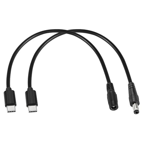 MEIRIYFA USB 3.1 Type-C mâle vers DC 5,5 x 2,5 mm mâle Femelle câble d'extension de Prise d'alimentation pour téléphones tablettes – 25 cm