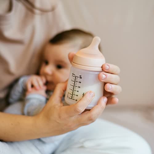 Suavinex, Biberon Anti Colique Zero Zero, avec Tétine Débit Lent (S), pour Bébés +0 Mois, Biberon Nouveau-né, Idéal pour l'Allaitement Mixte, Tétine Imitant le Sein, 180 ml