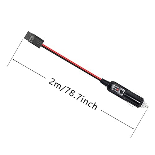 SinLoon Câble Allume-Cigare vers XT60 de 2 m, câble Allume-Cigare mâle vers XT60 Femelle pour onduleur de Voiture, gonfleur de Pneu, Pompe à air
