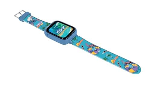 Lexibook Lexibook-DMW070D, Disney Stitch, Montre Selfie, Écran Tactile HD, Appareil Photo 720p, Lecteur MP3, Haut-Parleur intégré, Dictaphone, Podomètre, 5 Jeux, DMW070D, Bleu