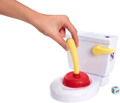 Toilettes Folies ! Jeu De Société avec Ventouse, Cuvette De Toilette Et Crotte À Attraper, Jouet Enfant, Dès 5 Ans, FWW30