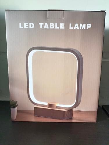 Lampe de table LED en bois, 3 couleurs de température, veilleuse de chambre à coucher, éclairage LED à intensité variable, petite lampe de bureau pour salon,
