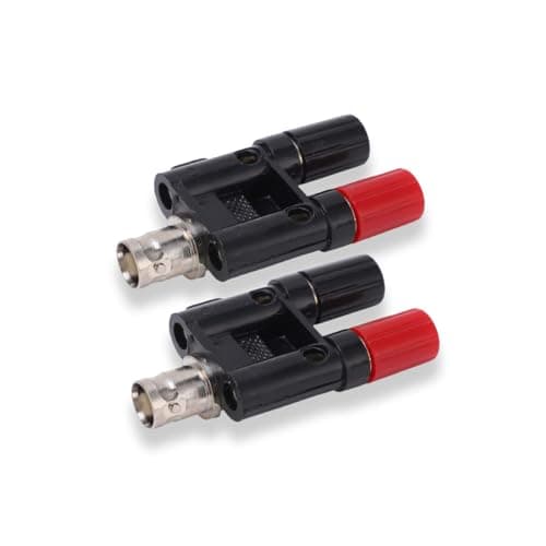 Lot de 2 Connecteurs Femelles Bnc à La Borne de Liaison, Connecteur Répartiteur Coaxial RF Femelle Double Banane 4 MM pour Équipement Électronique, Équipement Industriel