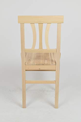 t m c s Tommychairs - Set 4 chaises Artemisia pour Cuisine, Bar et Salle à Manger, Robuste Structure en Bois de hêtre Poli, Non traité, 100% Naturel et Assise en Bois