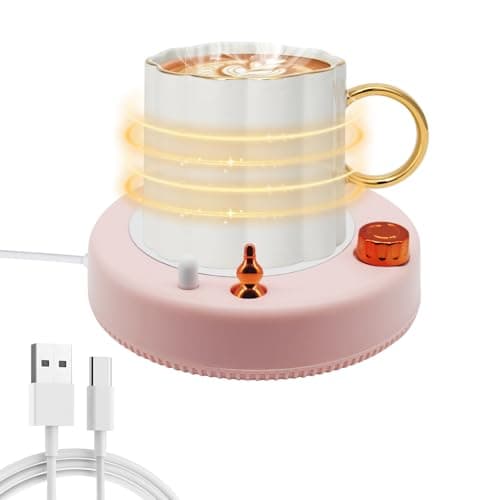 HASAIKA® Chauffe Tasse de Café, USB Coaster Warmer Chauffe-Tasse, Convient pour réchauffer Les Boissons telles Que Le café, Le thé et Le Lait à la Maison ou au Bureau (Rose)