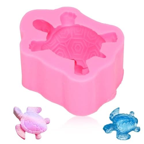Agatige Moules en silicone avec trous en forme de tortue de mer, moules en silicone en forme de tortue 3D, Moule Silicone Tortue Moule à Fondant Tortue Pour bricolage de bijoux et d'artisanat
