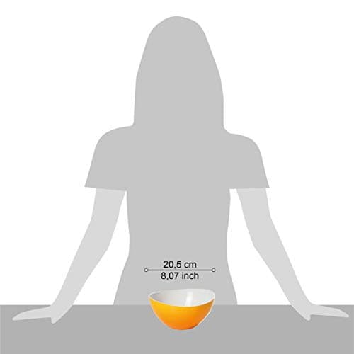 Omada Design Bol à salade ou à pâtes 20 cm, 1,5 L, en plastique incassable, empilable et va au lave-vaisselle, Ligne Trendy