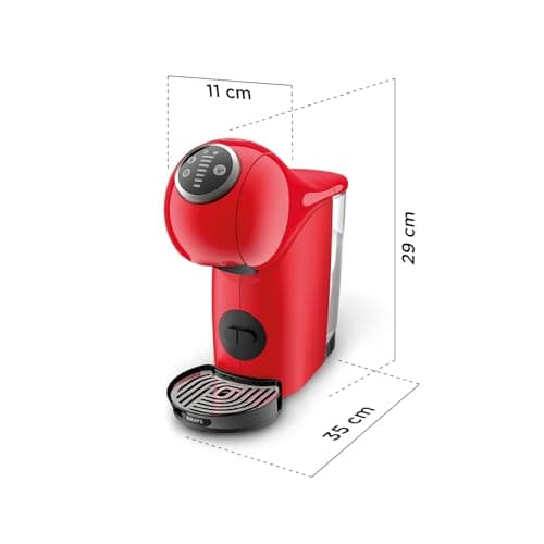 Krups Nescafé Dolce Gusto Machine à café capsules, Cafetière multi-boissons, Haute pression, 15 bars, Programmable, Arrêt automatique, Compact, Genio S Plus, Rouge KP340510