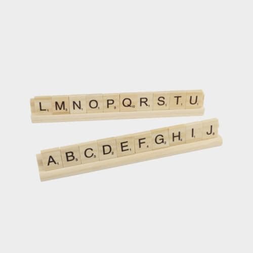 Vaguelly Ensemble De 8 Pièces Base de Lettre en Bois Support de Train Mexicain Support de tuiles de Dominos présentoirs Porte-Dominos en Bois Support de Cartes de Jeu Jouet Plateau décorer