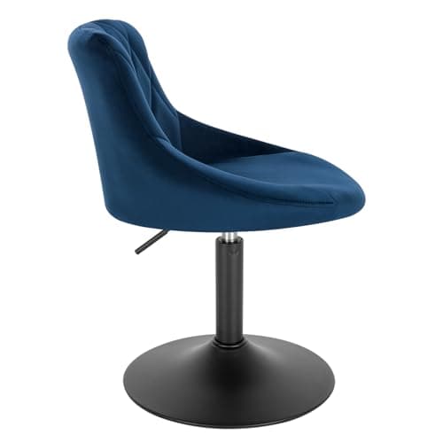 WOLTU Lot de 4 Tabouret de comptoir réglable en Hauteur et pivotante,Tabouret de bistrot en Velours Structure métallique, Hauteur Réglable de 42-58cm, Bleu BH242bl-4