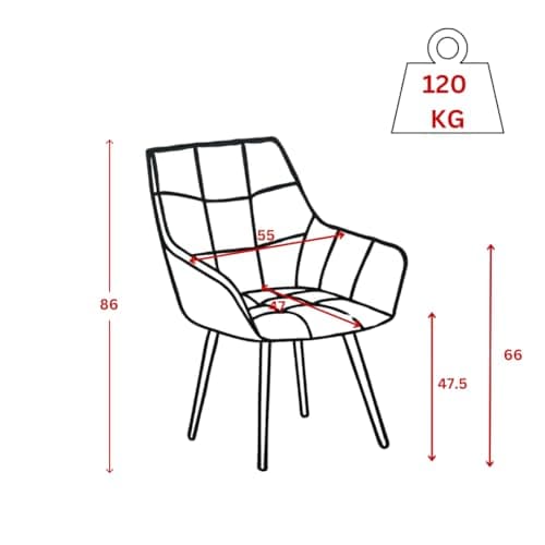 COLENIS® - Chaises de Salle à Manger Oriana - Jaune Ocre - Lot de 6 - Moderne Chaise, Velours, Pieds en métal, accoudoir