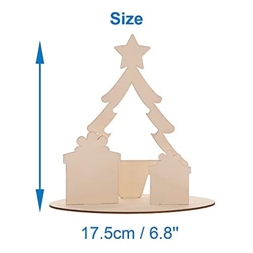 Baker Ross FC115 Cadres Photo en Bois de Noël - Lot de 4, Cadre Photo pour Enfants, Decoration Bois à Décorer, Bois a Peindre Enfant, Noel Enfant, Activites Manuelles pour Enfants