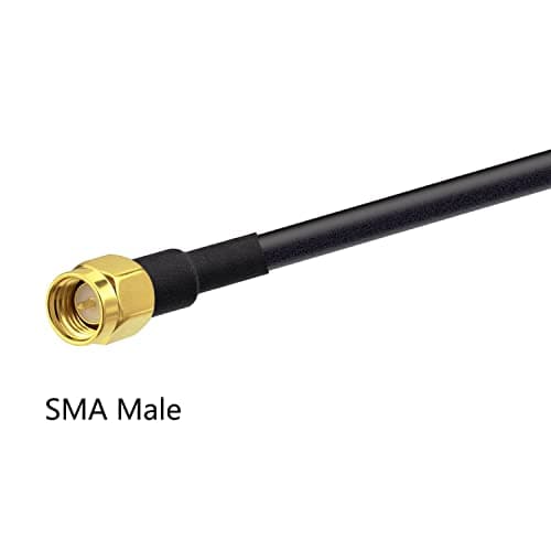 Vecys Câble BNC Mâle à BNC Mâle 50ohm BNC Mâle à Mâle RG58 RF Coaxial Pigtail Jumper Cable 16.4ft/5m pour Antennes RF Ham Radio Handheld