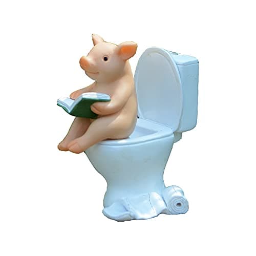 Gemmia Figurine Miniature de Cochon de fée de Jardin- Cochon d'étude de Toilette