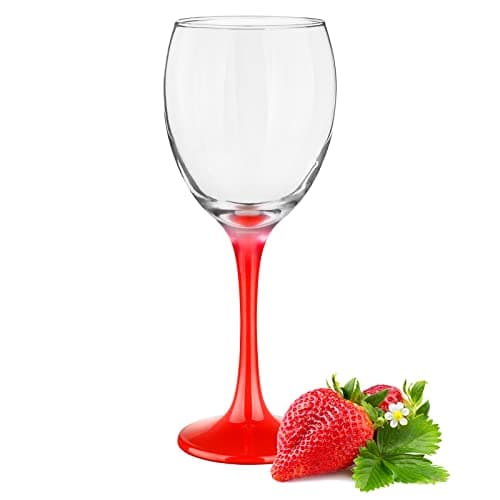 Glasmark Krosno Verres À Vin Set De 6 Verres À Vin Blanc 300Ml Verre Vin Rouge Verres A Pied Ensemble De Verres À Vin Jambe Rouge