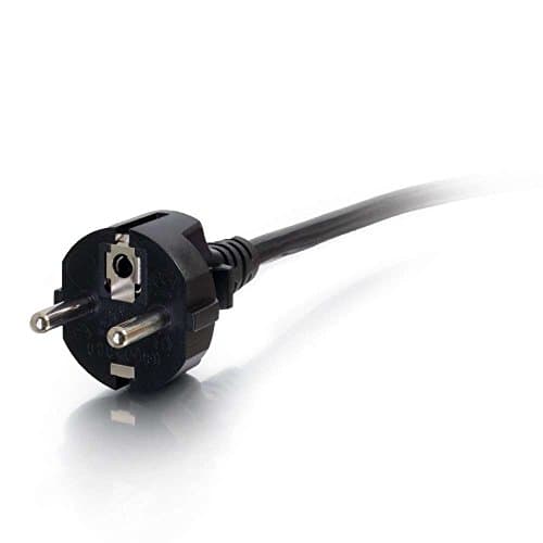 C2G Câble d'alimentation de 10M (IEC320C13 à CEE 7/7 Schuko) 30 pi Convient pour PC, Moniteurs, Appareils électroménagers. Cordon d'alimentation, Noir
