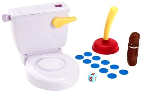 Toilettes Folies ! Jeu De Société avec Ventouse, Cuvette De Toilette Et Crotte À Attraper, Jouet Enfant, Dès 5 Ans, FWW30