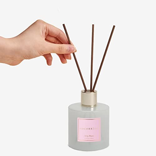Cocorrína Diffuseur Parfum Maison, Fleur de Cerisier 200ml avec Diffuseur Bâtonnets diffuseur de Parfum, Batonnets Diffuseur Parfum, Reed Diffuseur pour Salle de Bain étagère décoration