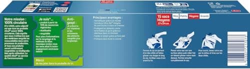 ALBAL Sacs Congélation Ultra Zip (15 x 3 L), Fermeture Zip, Sachets alimentaire Résistants pour conserver et congeler