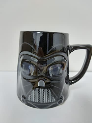 Ideal casa Tasse de petit-déjeuner en céramique Dark Vader - Star wars - 10 cm hauteur - 350 ml - Mugs avec relief des personnages de Star Wars Dark Vader