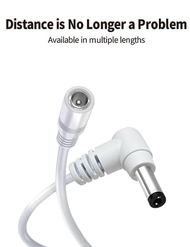 Câble d'Extension DC Tonton 2M, Adaptateur d'alimentation 5,5mm x 2,1mm, Câble d'Extension DC 5V~24V, Prise 5521 vers Connecteur pour Caméra de Surveillance, Caméra IP, DVR, Bande LED Blanc 2M