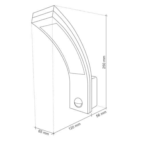 SEBSON LED Luminaire Exterieur avec Detecteur de Mouvement 9m/140° - Eclairage Exterieur Anthracite 15W 1000lm 5800K - IP65 Applique Murale