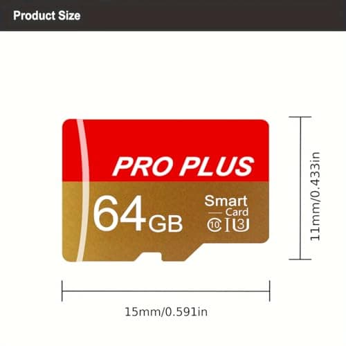 Lot de 2 Carte Mémoire 64 Go avec Adaptateur, Carte Mémoire TF Haute Vitesse, UHS-I, A1, C10, Carte TF pour Tablette/Téléphone/Appareil Photo/Autoradio/Enregistreur de Conduite (TF162 64 Go)